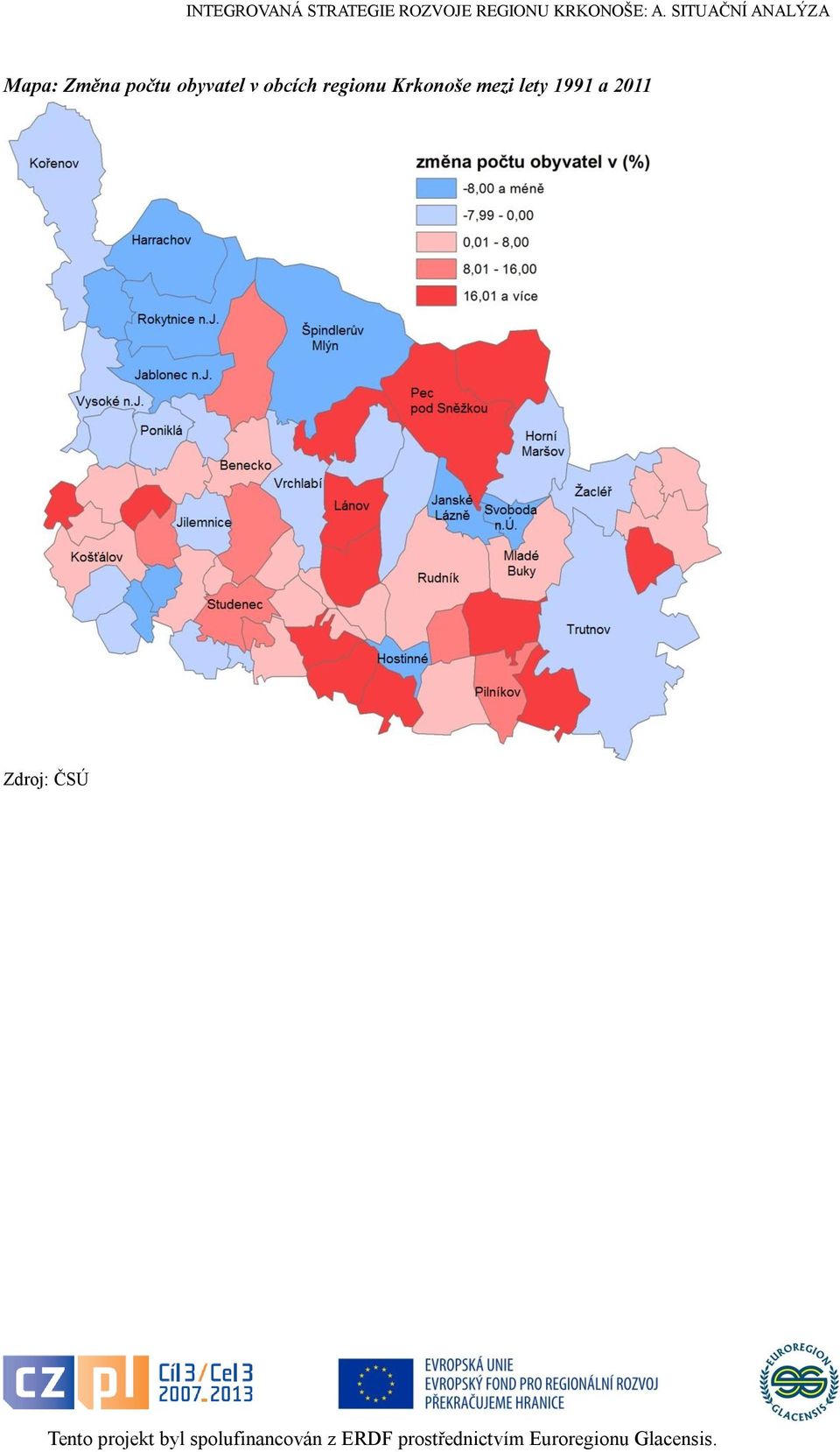 regionu Krkonoše mezi