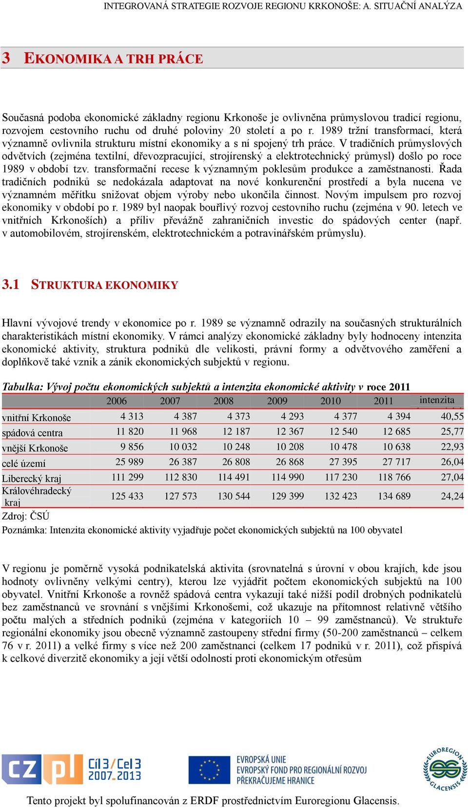 V tradičních průmyslových odvětvích (zejména textilní, dřevozpracující, strojírenský a elektrotechnický průmysl) došlo po roce 1989 v období tzv.