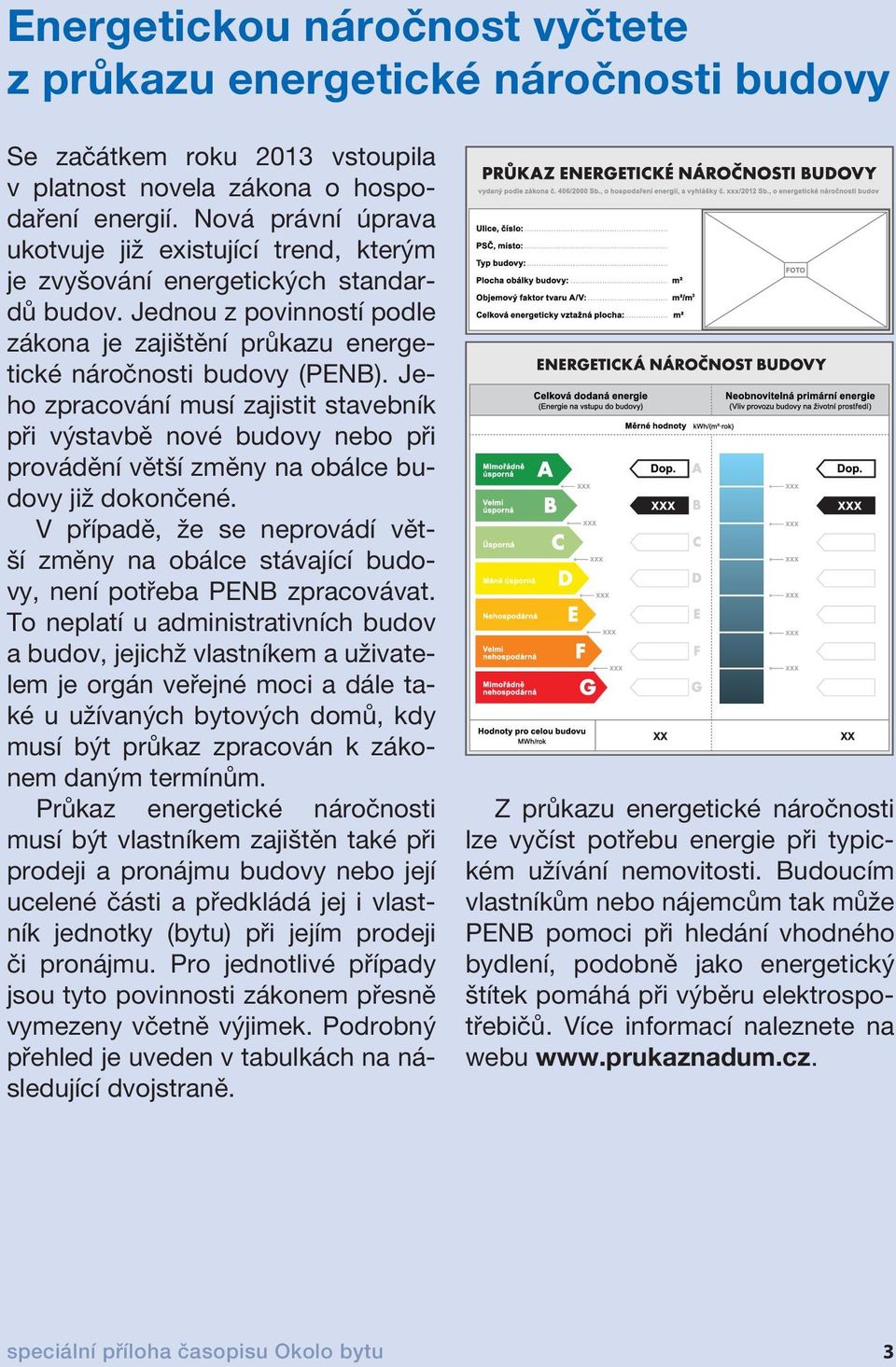 Jeho zpracování musí zajistit stavebník při výstavbě nové budovy nebo při provádění větší změny na obálce budovy již dokončené.