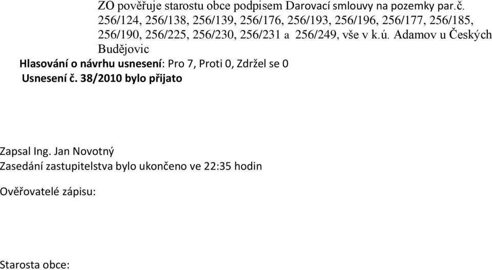 256/225, 256/230, 256/231 a 256/249, vše v k.ú.