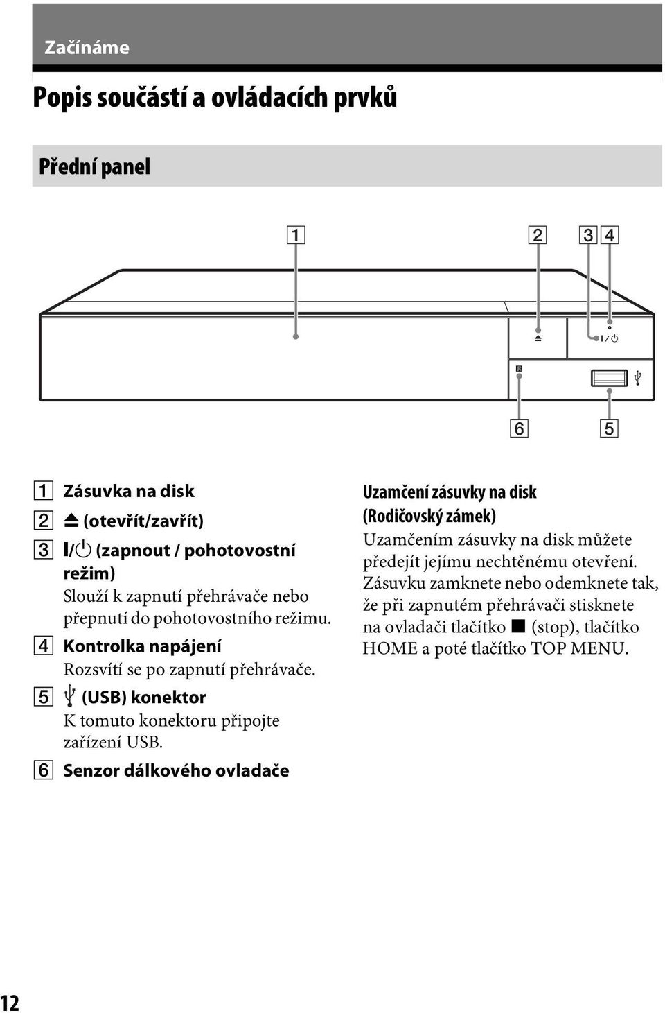 E (USB) konektor K tomuto konektoru připojte zařízení USB.