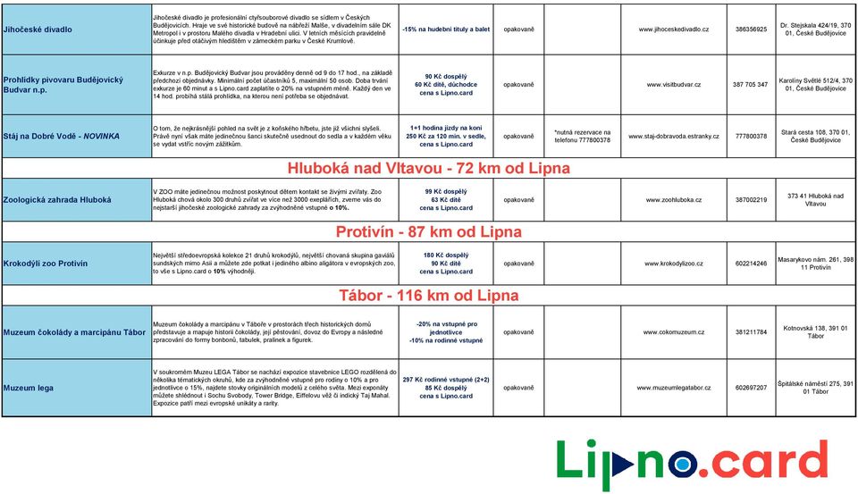 V letních měsících pravidelně účinkuje před otáčivým hledištěm v zámeckém parku v České Krumlově. -15% na hudební tituly a balet www.jihoceskedivadlo.cz 386356925 Dr.