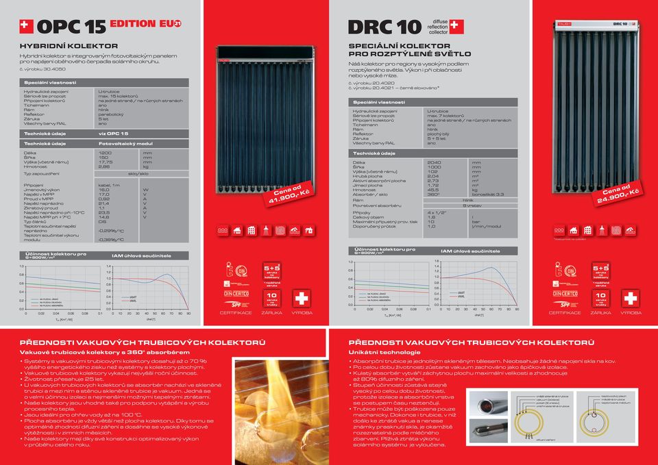 2 G=800W/m PŘEDNOSTI VAKUOVÝCH TRUBICOVÝCH KOLEKTORŮ PŘEDNOSTI VAKUOVÝCH TRUBICOVÝCH KOLEKTORŮ Vakuové trubicové kolektory s 360 absorbérem Unikátní technologie Systémy s vakuovými trubicovými