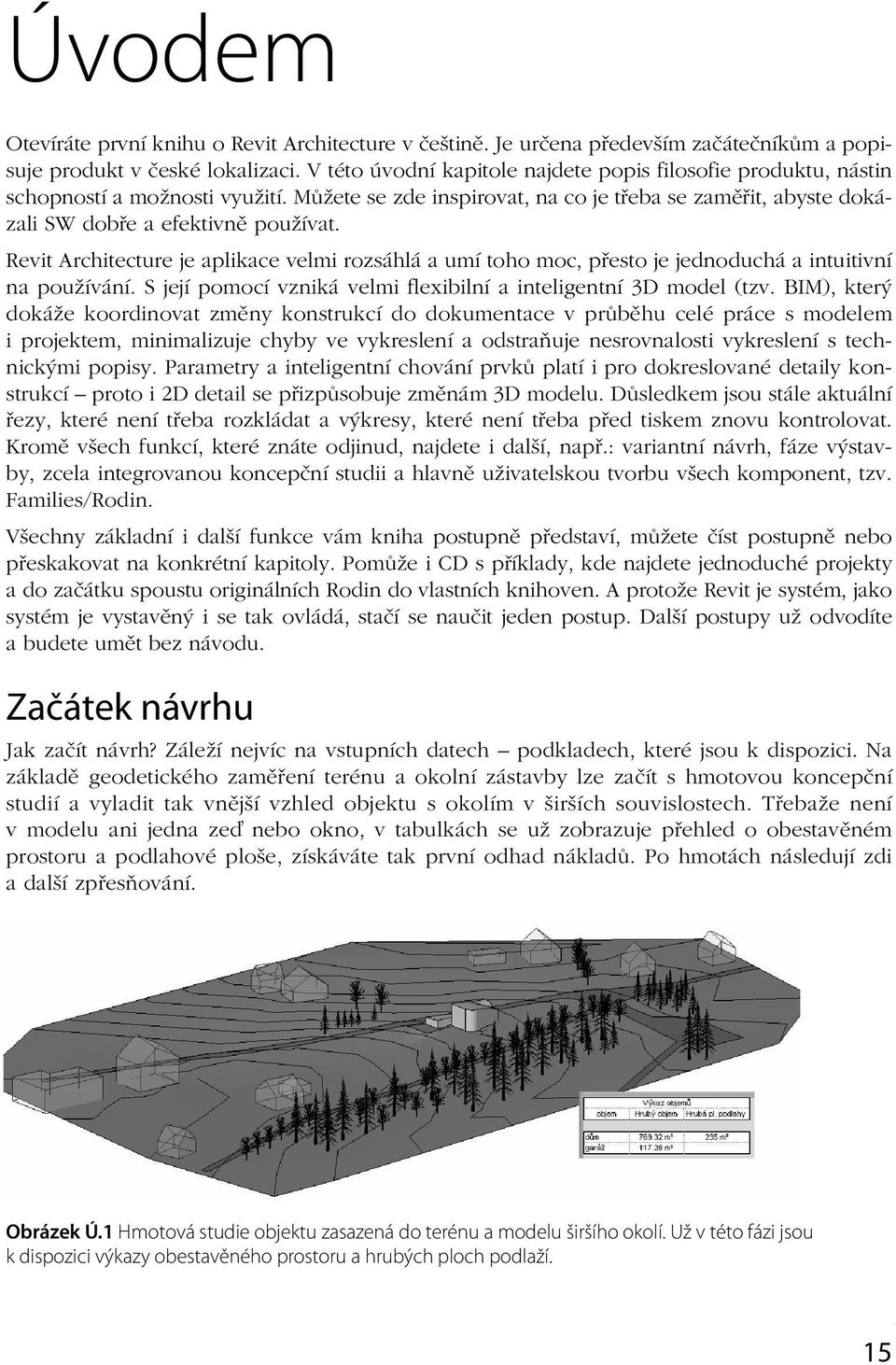 Revit Architecture je aplikace velmi rozsáhlá a umí toho moc, přesto je jednoduchá a intuitivní na používání. S její pomocí vzniká velmi flexibilní a inteligentní 3D model (tzv.