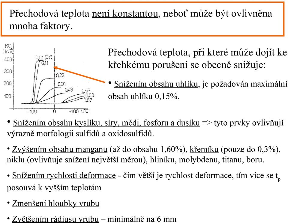 Snížením obsahu kyslíku, síry, mědi, fosforu a dusíku => tyto prvky ovlivňují výrazně morfologii sulfidů a oxidosulfidů.