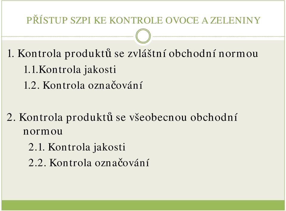 Kontrola produktů se všeobecnou obchodní normou