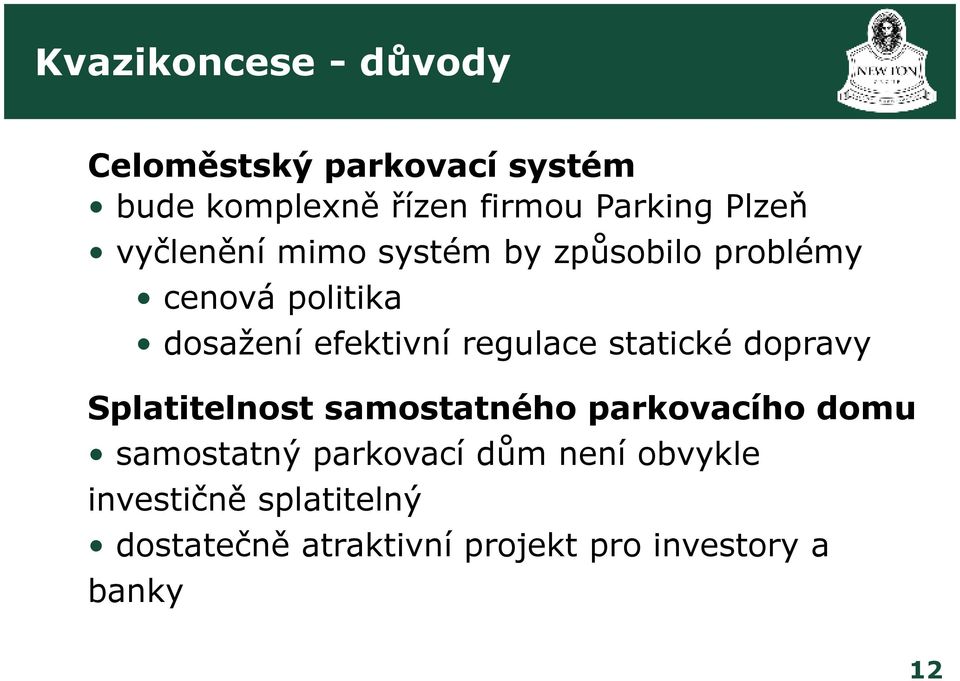 regulace statické dopravy Splatitelnost samostatného parkovacího domu samostatný