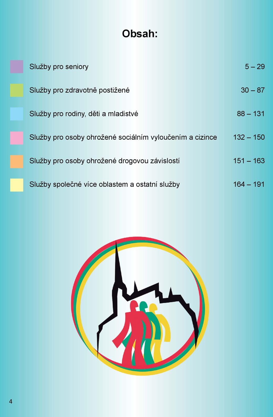 sociálním vyloučením a cizince 132 150 Služby pro osoby ohrožené