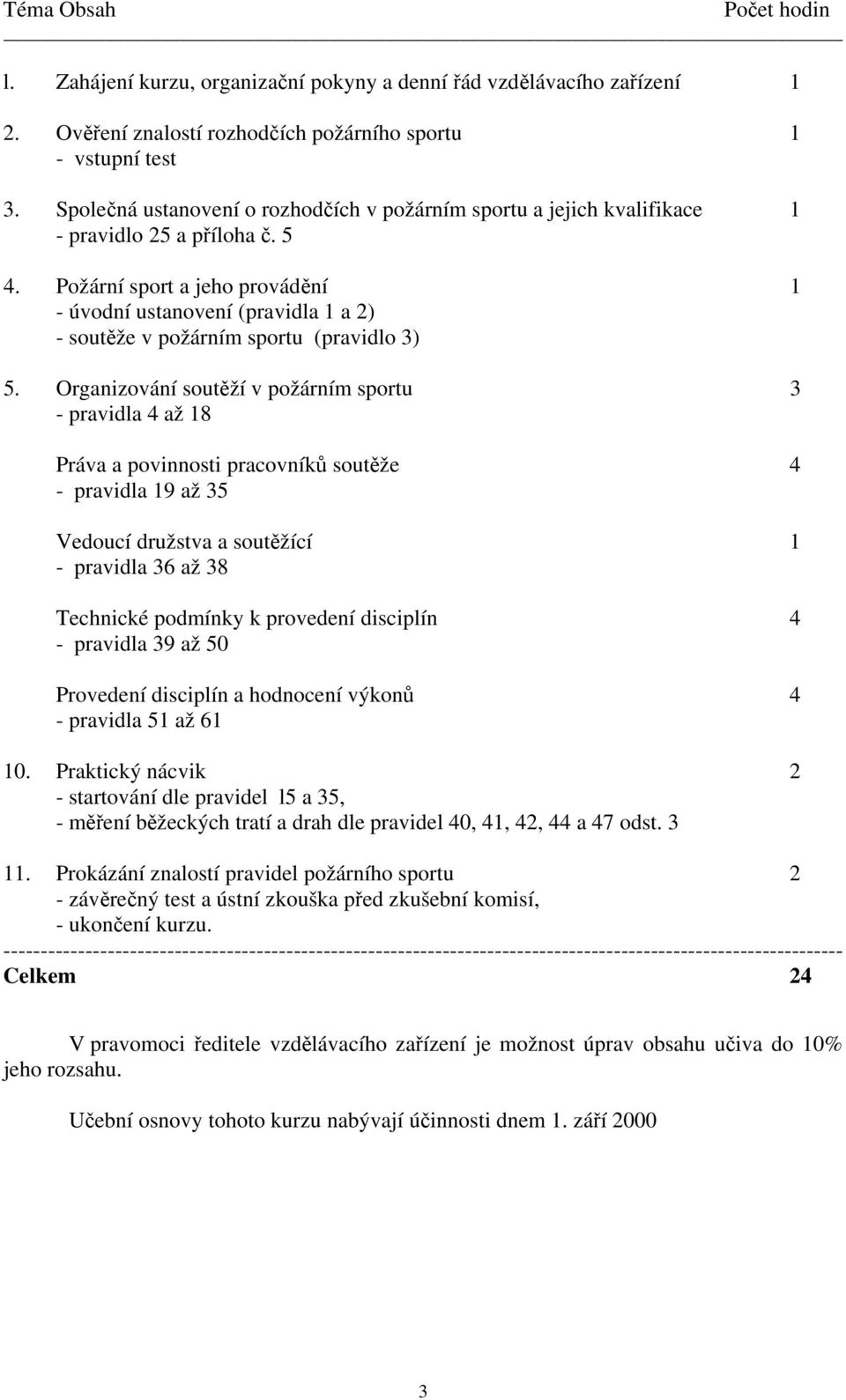 Požární sport a jeho provádění 1 - úvodní ustanovení (pravidla 1 a 2) - soutěže v požárním sportu (pravidlo 3) 5.
