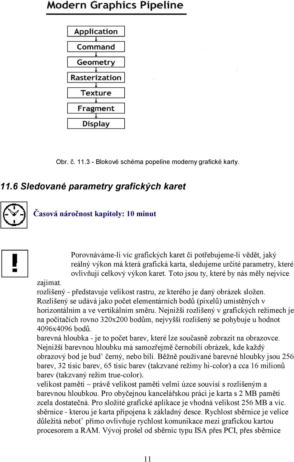 6 Sledované parametry grafických karet Časová náročnost kapitoly: 10 minut Porovnáváme-li víc grafických karet či potřebujeme-li vědět, jaký reálný výkon má která grafická karta, sledujeme určité