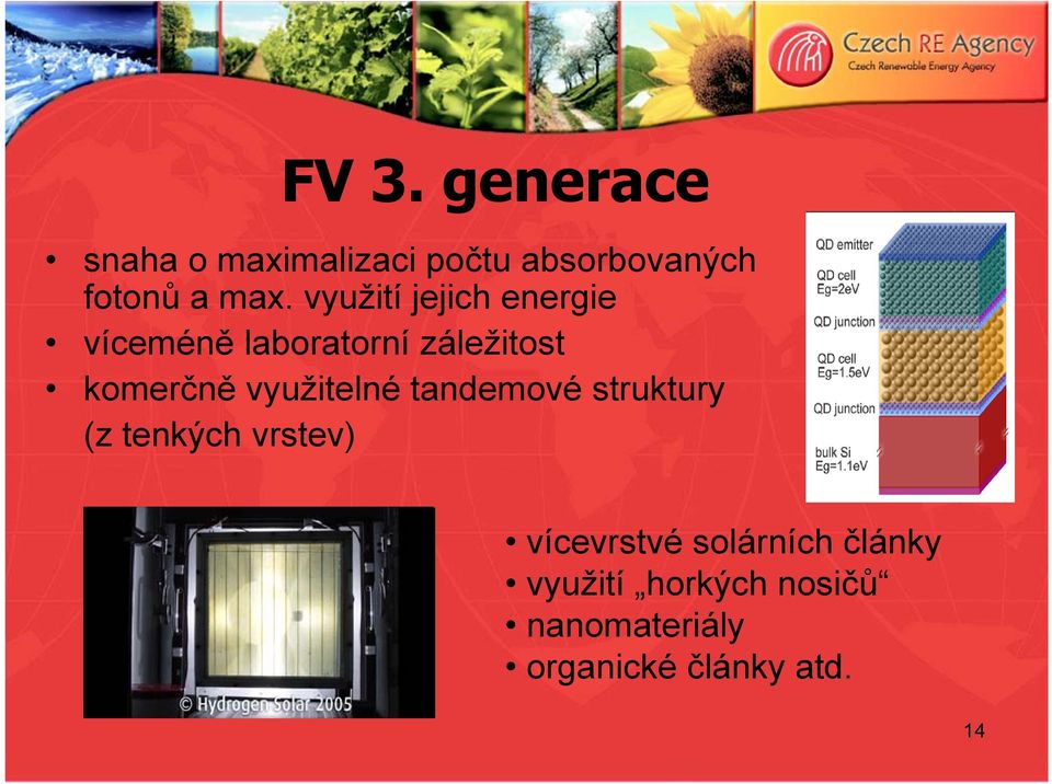 využitelné tandemové struktury (z tenkých vrstev) vícevrstvé