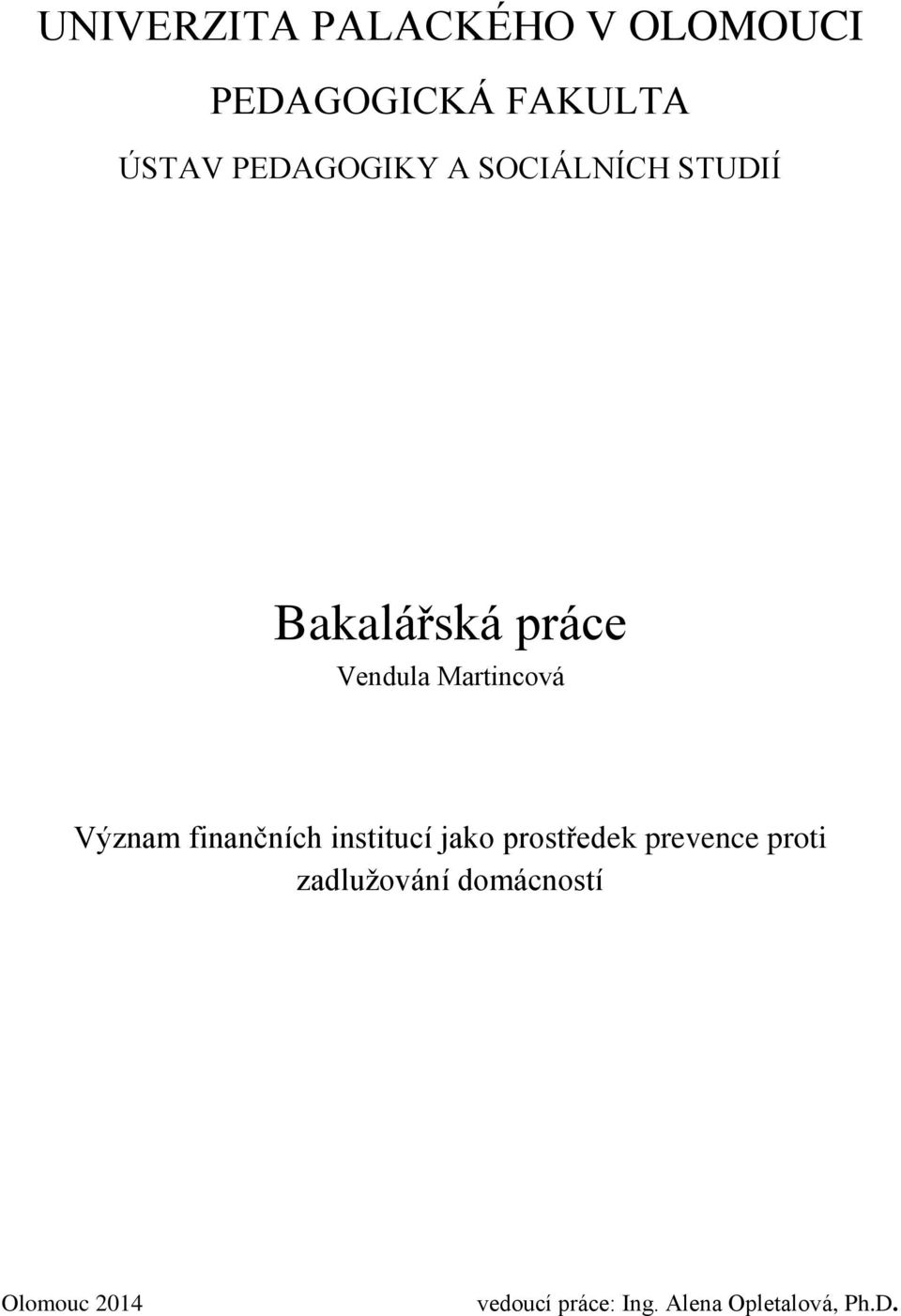 Martincová Význam finančních institucí jako prostředek prevence