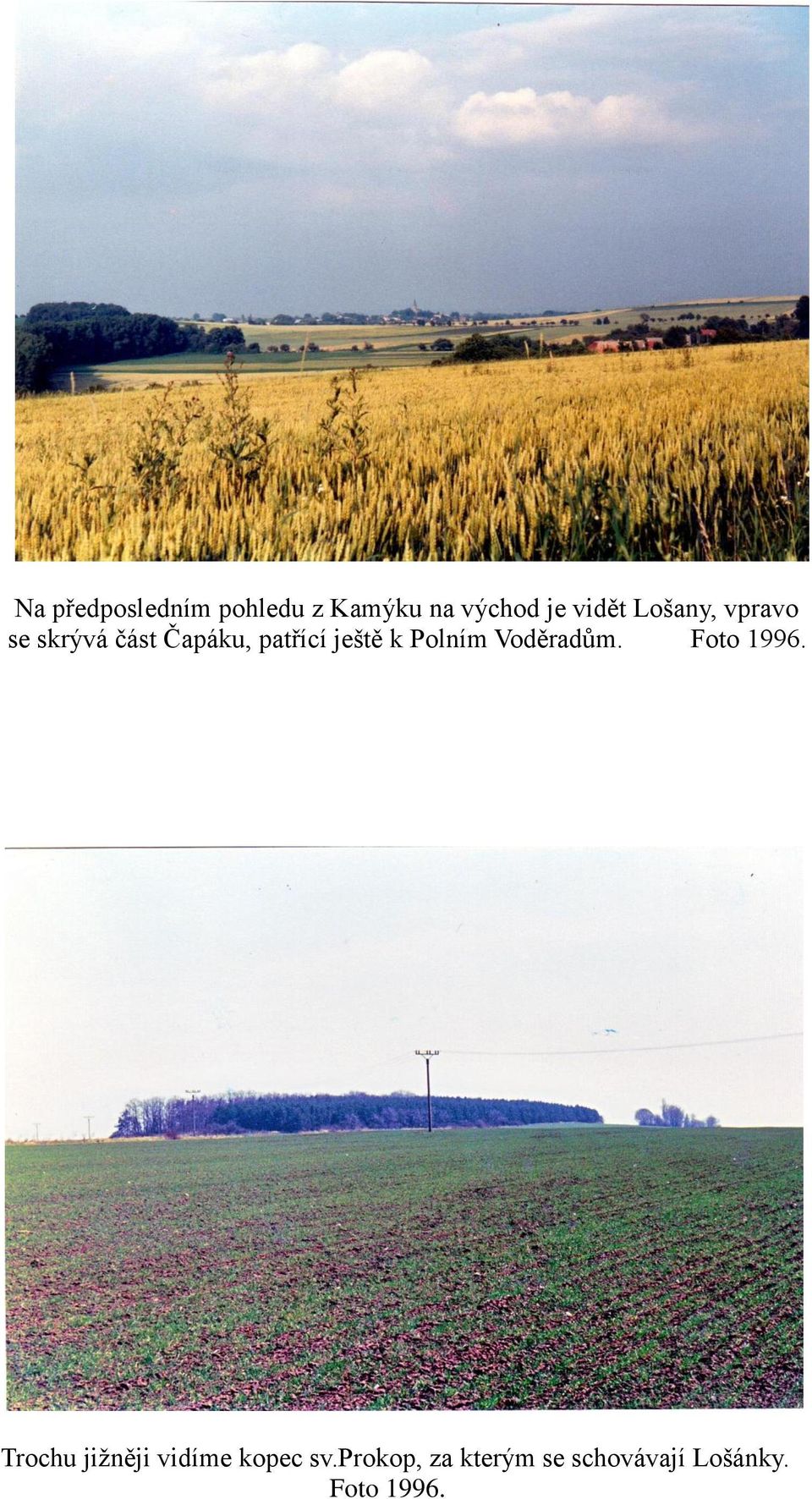 Polním Voděradům. Foto 1996.