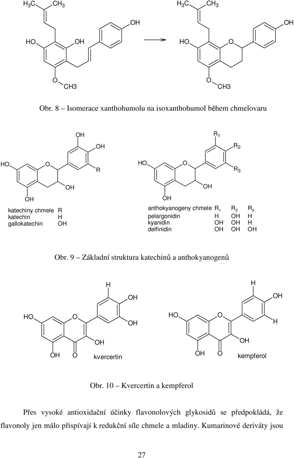 anthokyanogeny chmele R 1 R 2 R 3 pelargonidin H H kyanidin H delfinidin br.