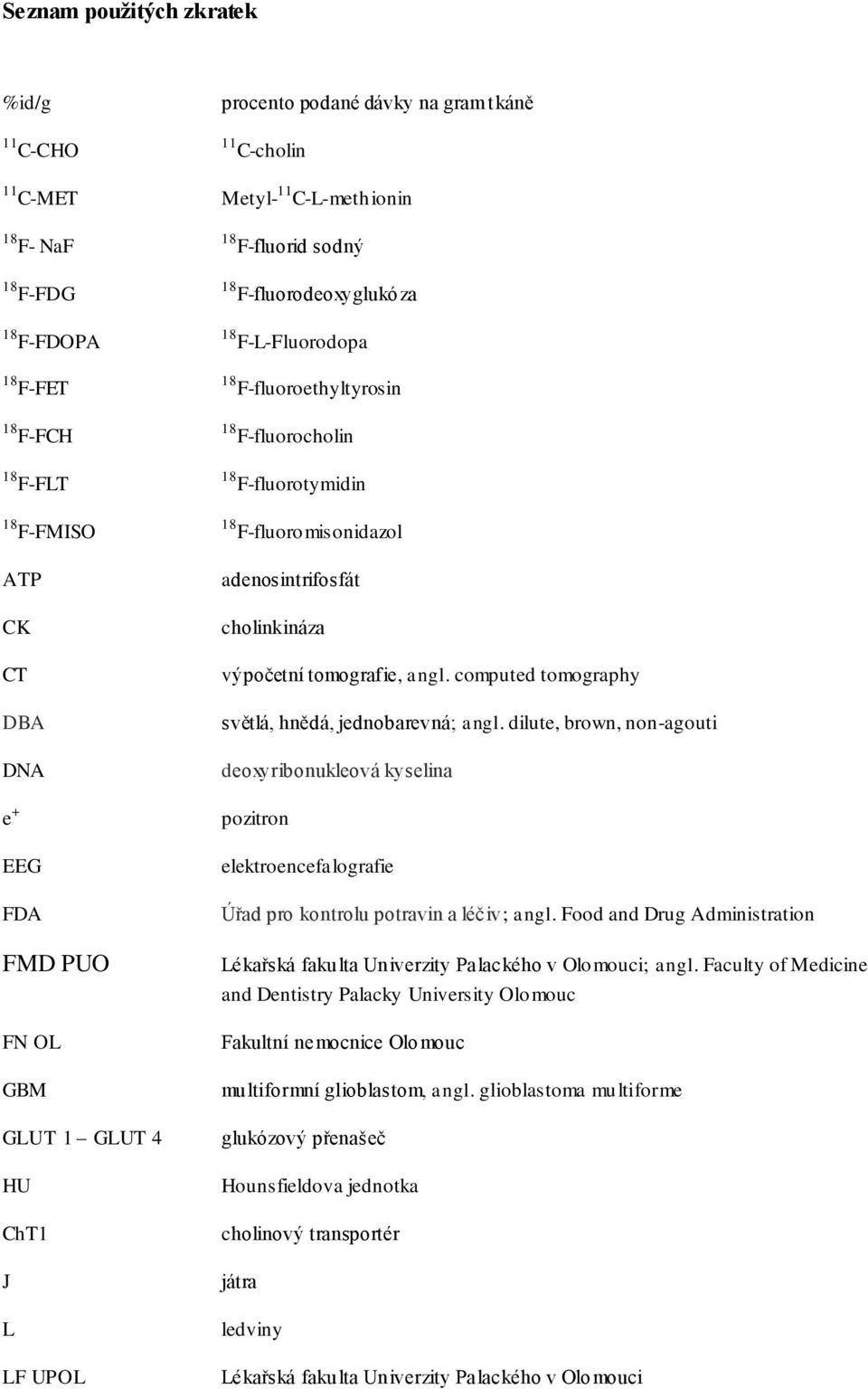 HU ChT1 J L LF UPOL adenosintrifosfát cholinkináza výpočetní tomografie, angl. computed tomography světlá, hnědá, jednobarevná; angl.