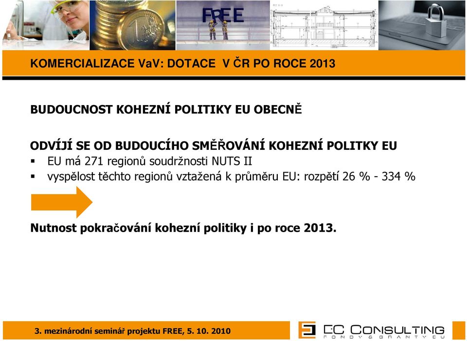 regionů soudržnosti NUTS II vyspělost těchto regionů vztažená k průměru