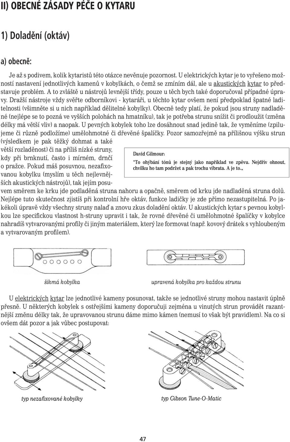 A to zvláště u nástrojů levnější třídy, pouze u těch bych také doporučoval případné úpravy.