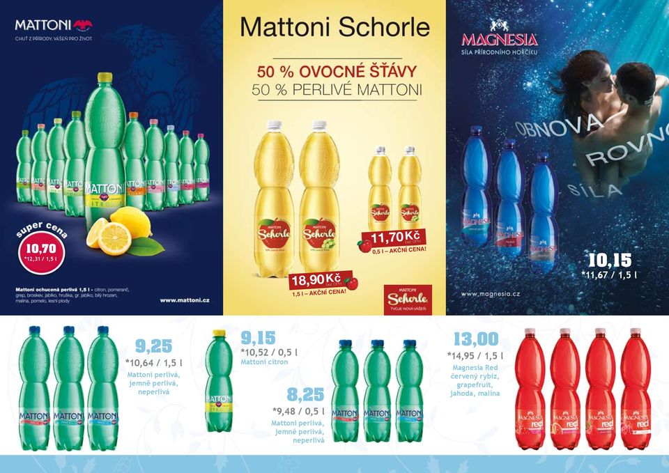 l Mattoni citron 8,25 *9,48 / 0,5 l Mattoni perlivá, jemně perlivá,