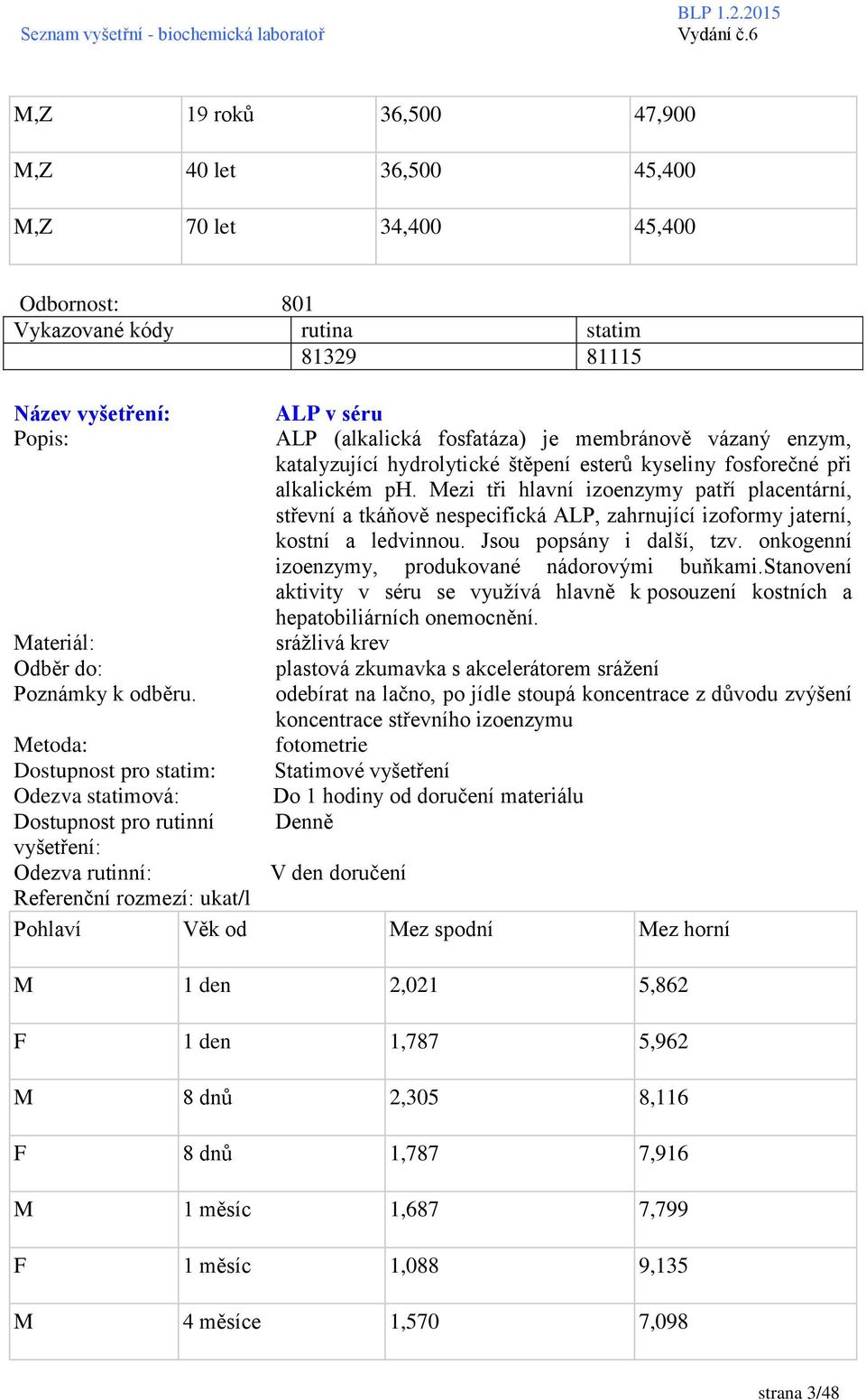 Mezi tři hlavní izoenzymy patří placentární, střevní a tkáňově nespecifická ALP, zahrnující izoformy jaterní, kostní a ledvinnou. Jsou popsány i další, tzv.