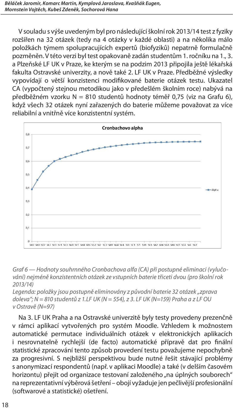 V této verzi byl test opakovaně zadán studentům 1. ročníku na 1., 3. a Plzeňské LF UK v Praze, ke kterým se na podzim 2013 připojila ještě lékařská fakulta Ostravské univerzity, a nově také 2.