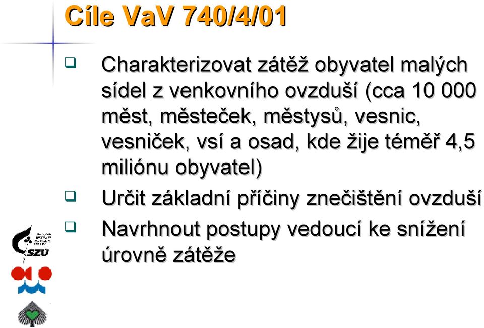 vesniček, vsí a osad, kde žije téměř 4,5 miliónu obyvatel) Určit