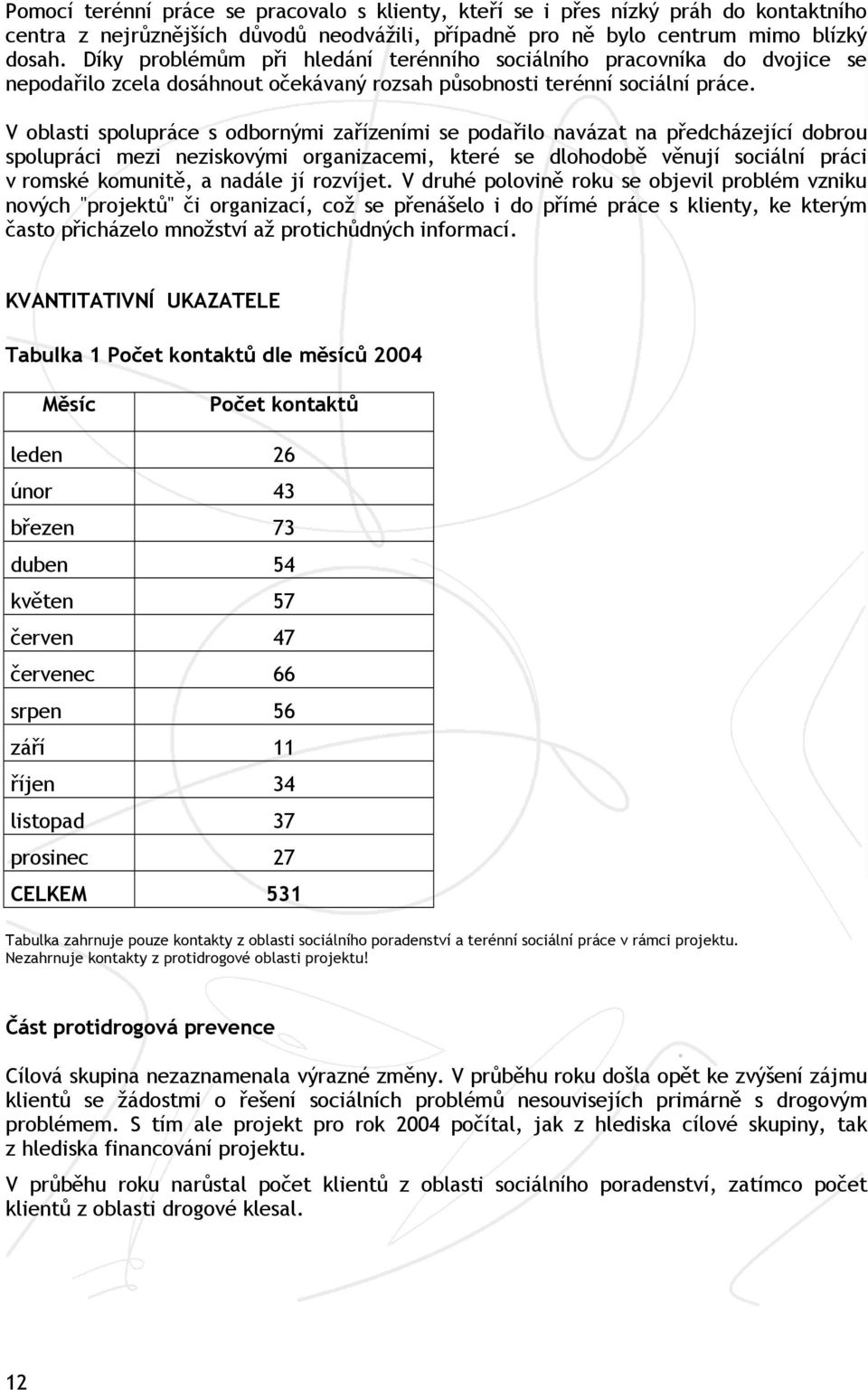 V oblasti spolupráce s odbornými zařízeními se podařilo navázat na předcházející dobrou spolupráci mezi neziskovými organizacemi, které se dlohodobě věnují sociální práci v romské komunitě, a nadále