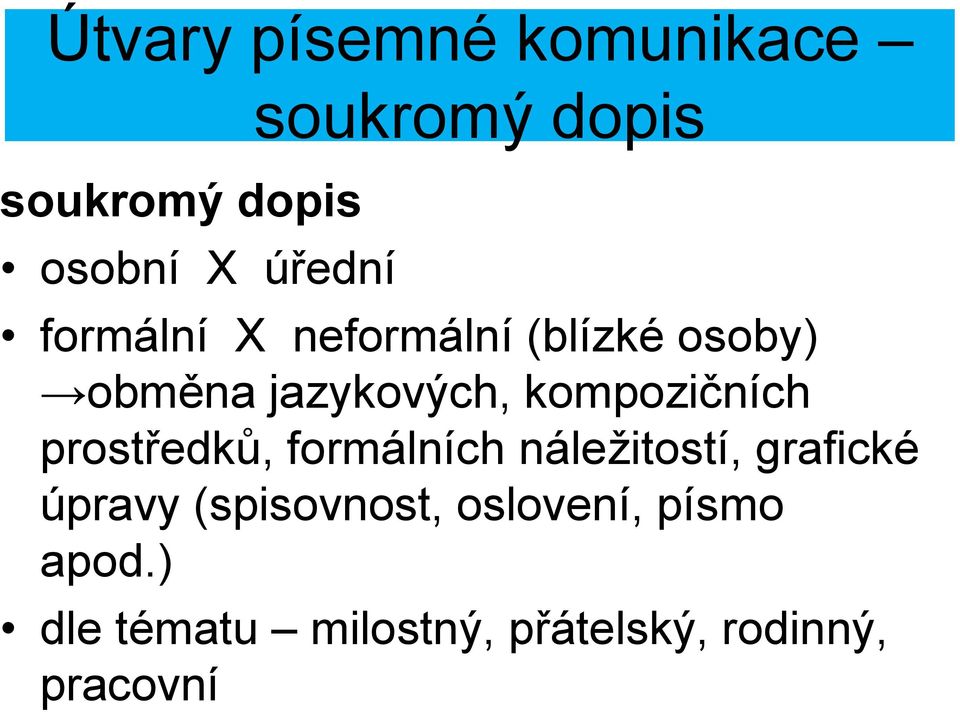 kompozičních prostředků, formálních náležitostí, grafické úpravy