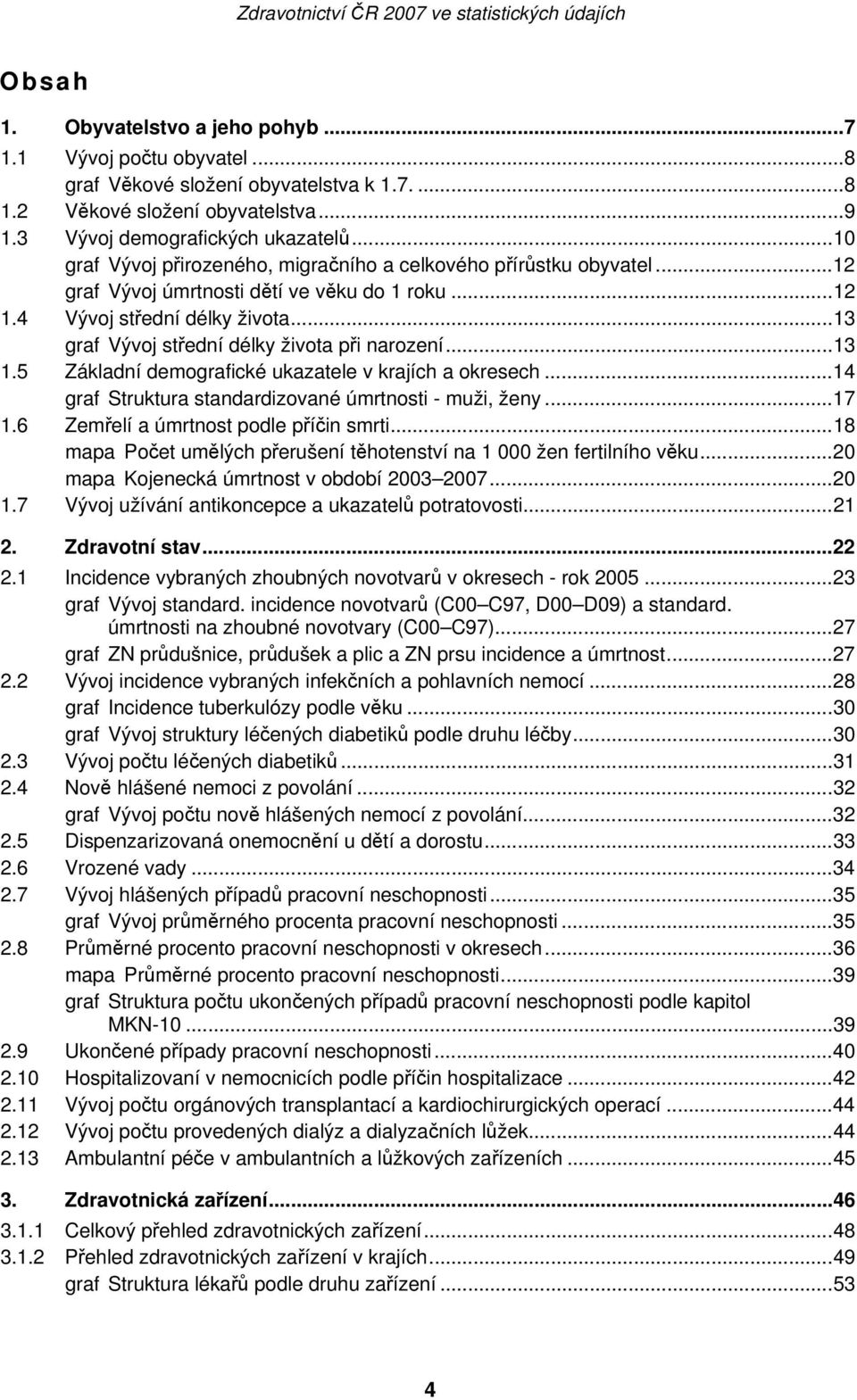 ..13 graf Vývoj střední délky života při narození...13 1.5 Základní demografické ukazatele v krajích a okresech...14 graf Struktura standardizované úmrtnosti - muži, ženy...17 1.