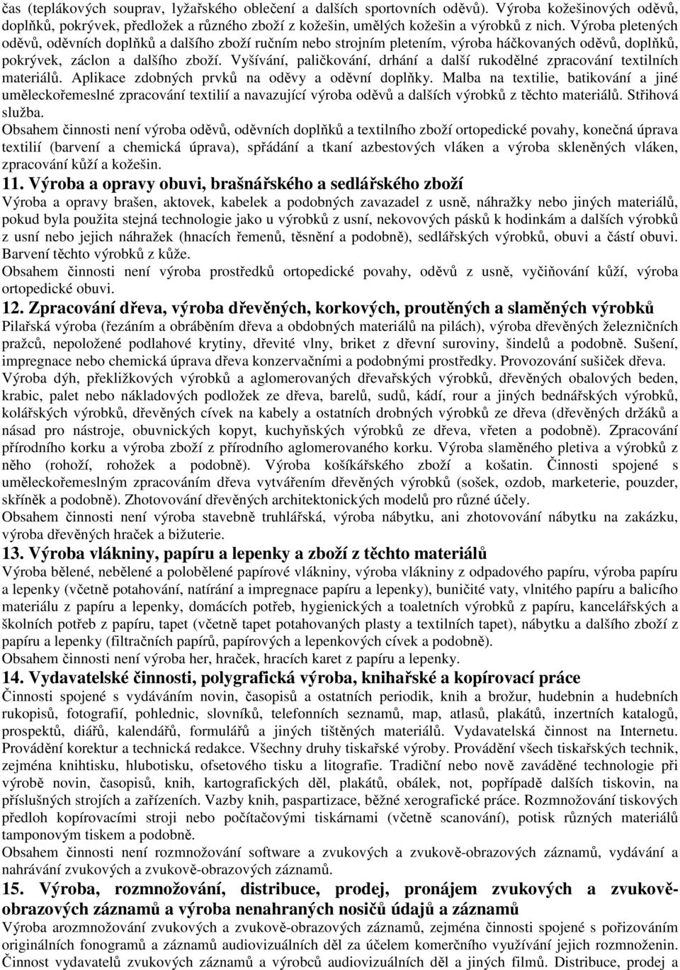 Vyšívání, paličkování, drhání a další rukodělné zpracování textilních materiálů. Aplikace zdobných prvků na oděvy a oděvní doplňky.