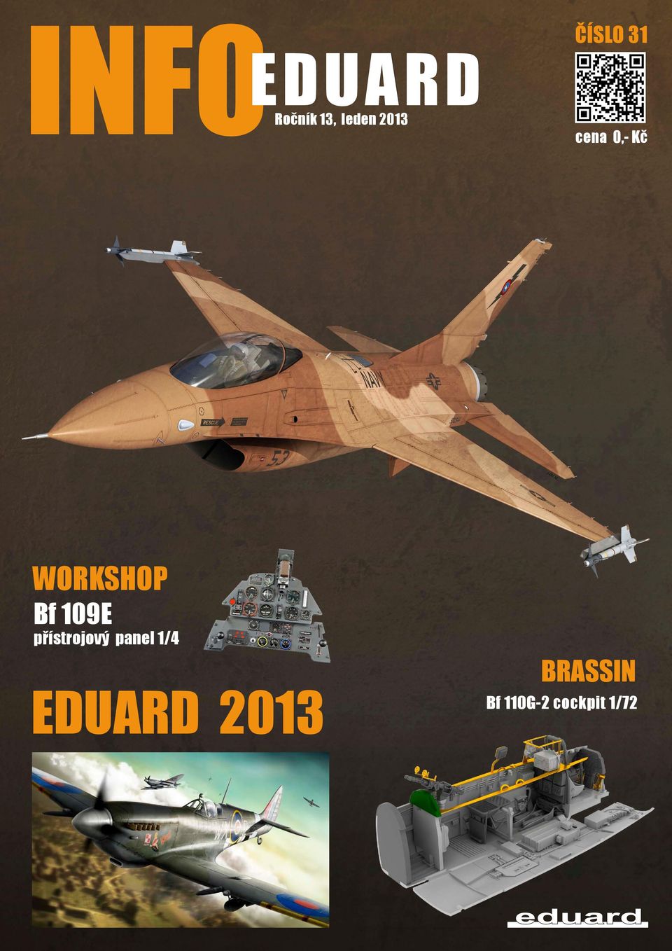 109E přístrojový panel 1/4 EDUARD
