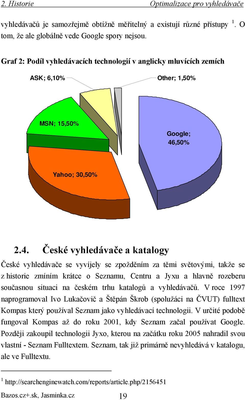 ,50% Yahoo; 30,50% 2.4.