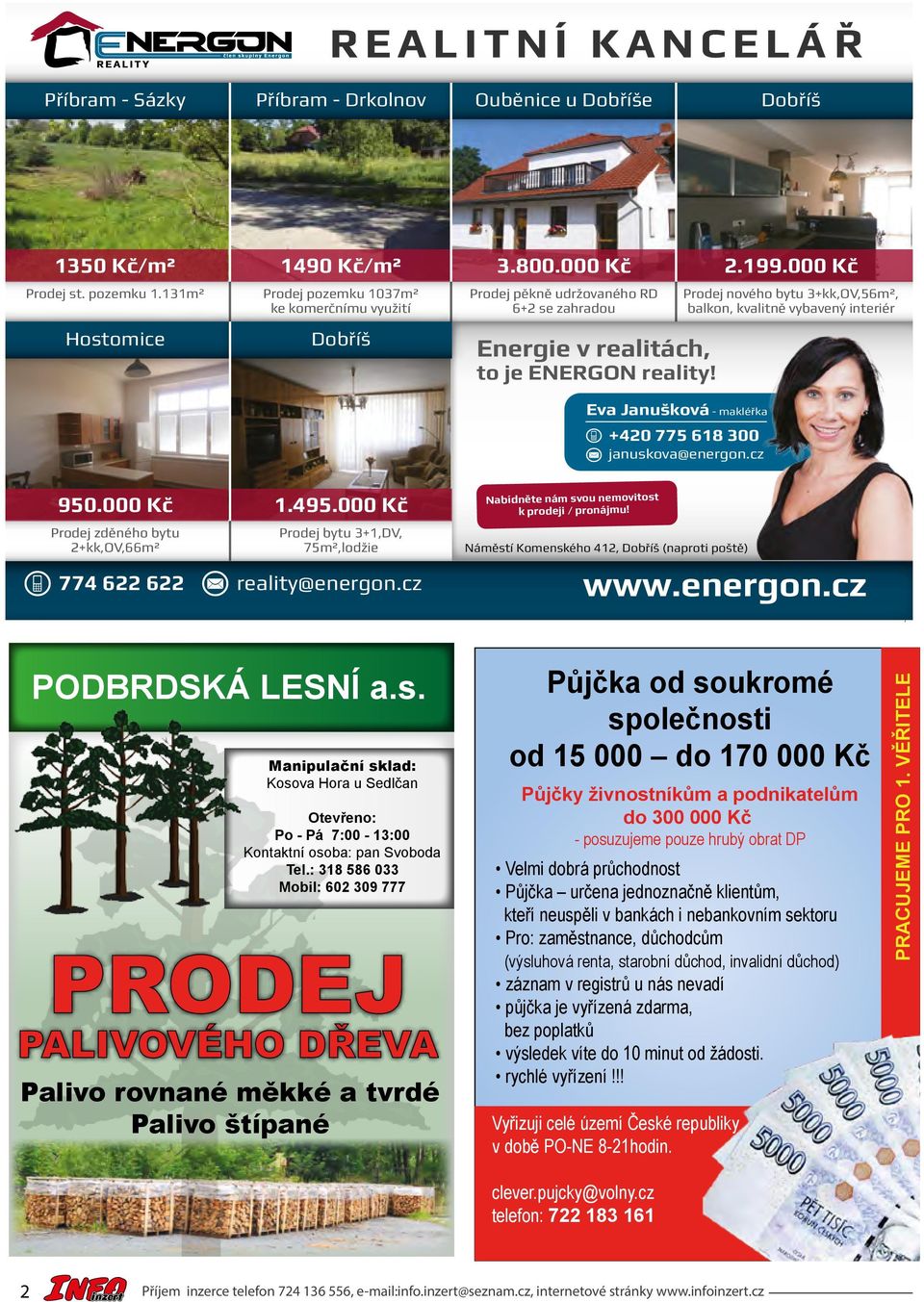 Eva Janušková - makléřka Prodej nového bytu 3+kk,OV,56m², balkon, kvalitně vybavený interiér +420 775 618 300 januskova@energon.cz 2.199.000 Kč Nabídněte nám svou nemovitost 950.000 Kč 1.495.