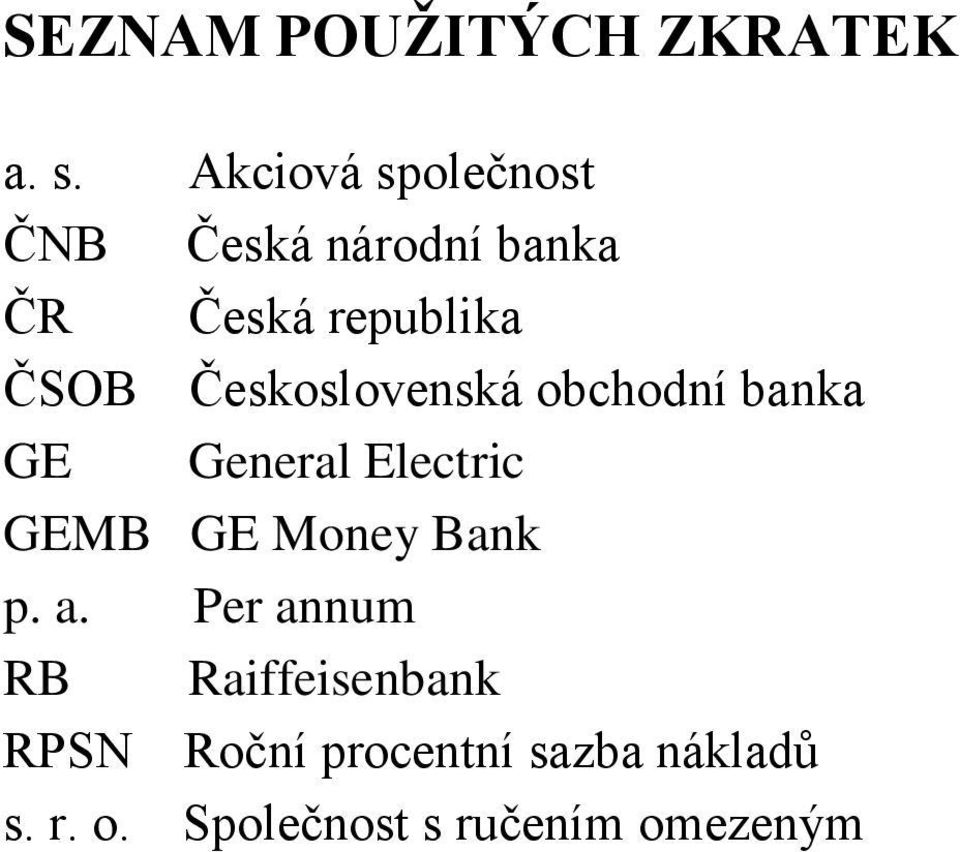 Československá obchodní banka GE General Electric GEMB GE Money Bank