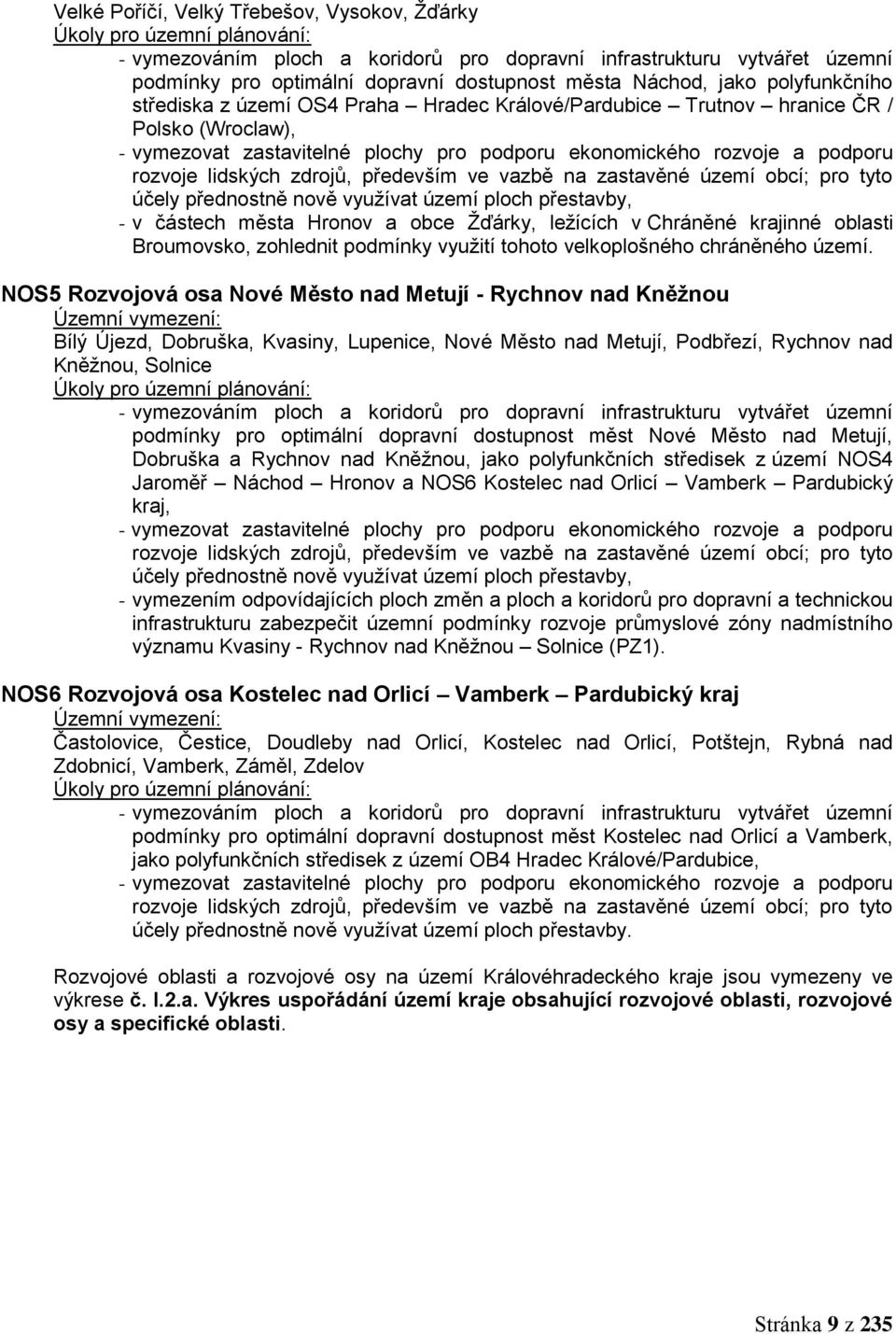 rozvoje lidských zdrojů, především ve vazbě na zastavěné území obcí; pro tyto účely přednostně nově vyuţívat území ploch přestavby, - v částech města Hronov a obce Ţďárky, leţících v Chráněné