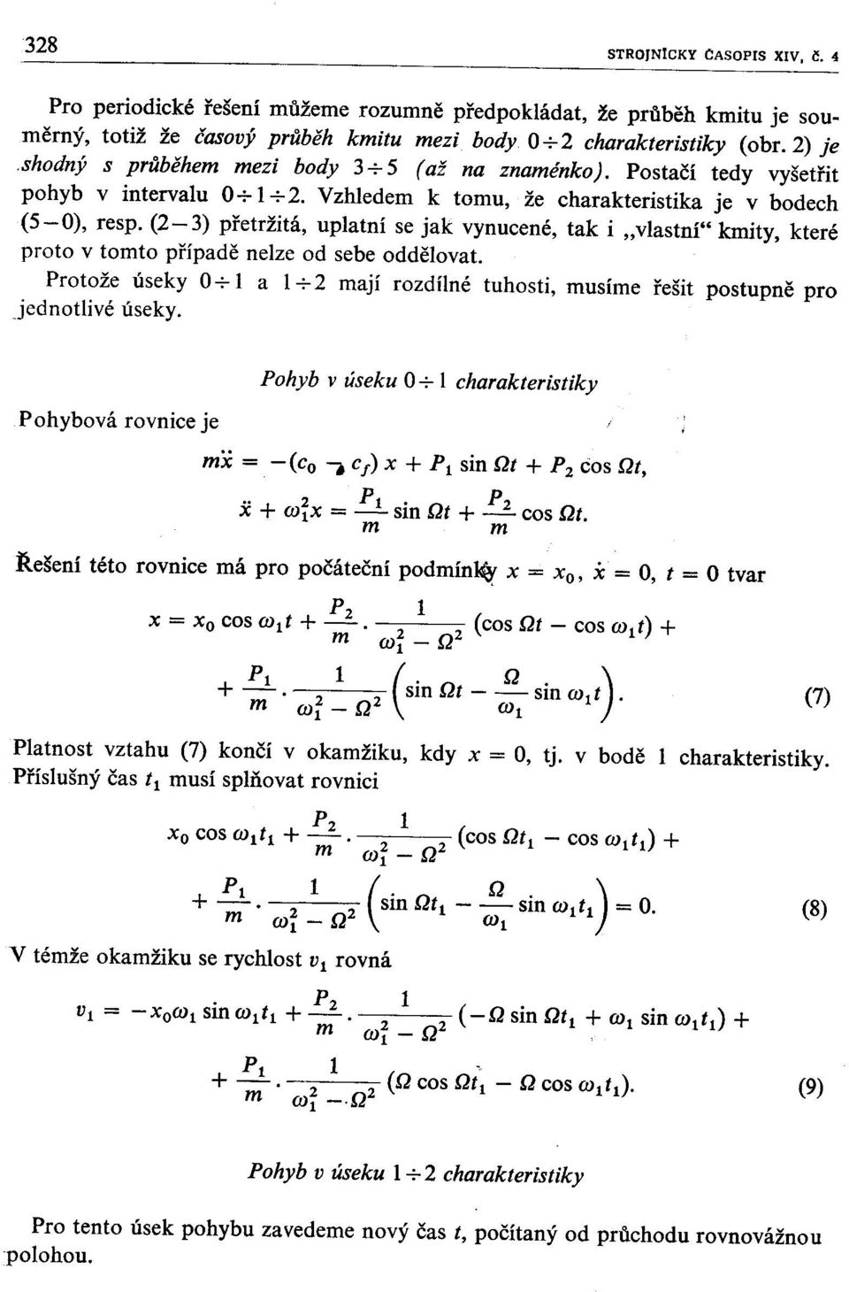 (2-3) přetržitá, uplatní se jak vynucené, tak i "vlastní" kmity, které proto v tomto případě nelze od sebe oddělovat.