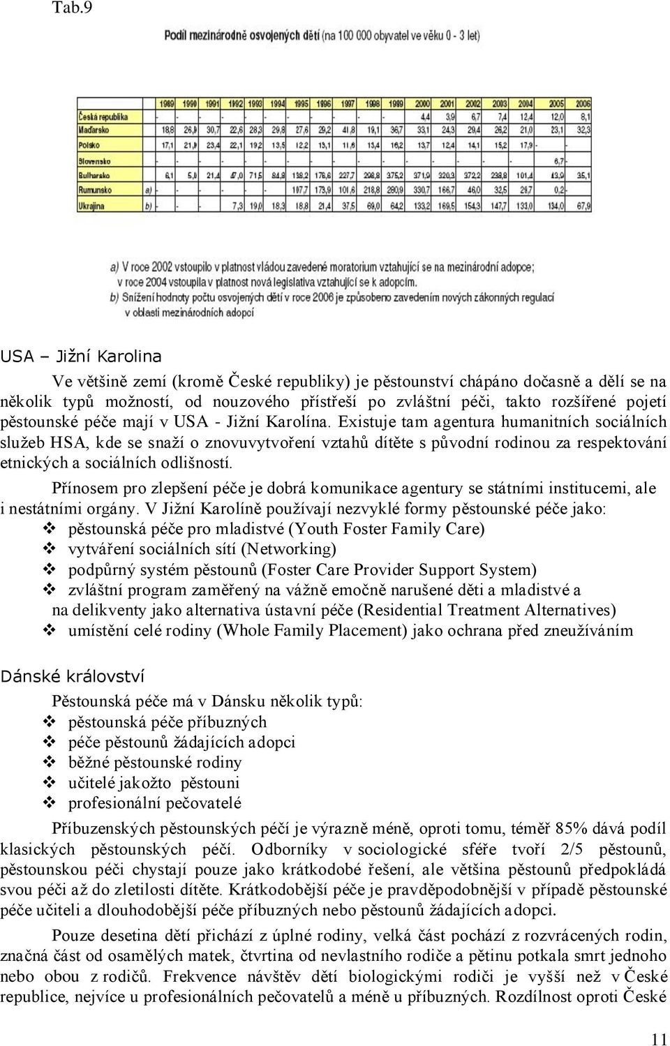 Existuje tam agentura humanitních sociálních sluţeb HSA, kde se snaţí o znovuvytvoření vztahů dítěte s původní rodinou za respektování etnických a sociálních odlišností.