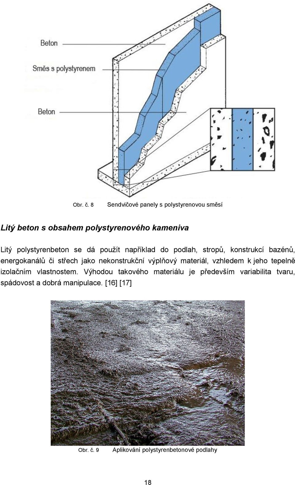 polystyrenbeton se dá použít například do podlah, stropů, konstrukcí bazénů, energokanálů či střech jako