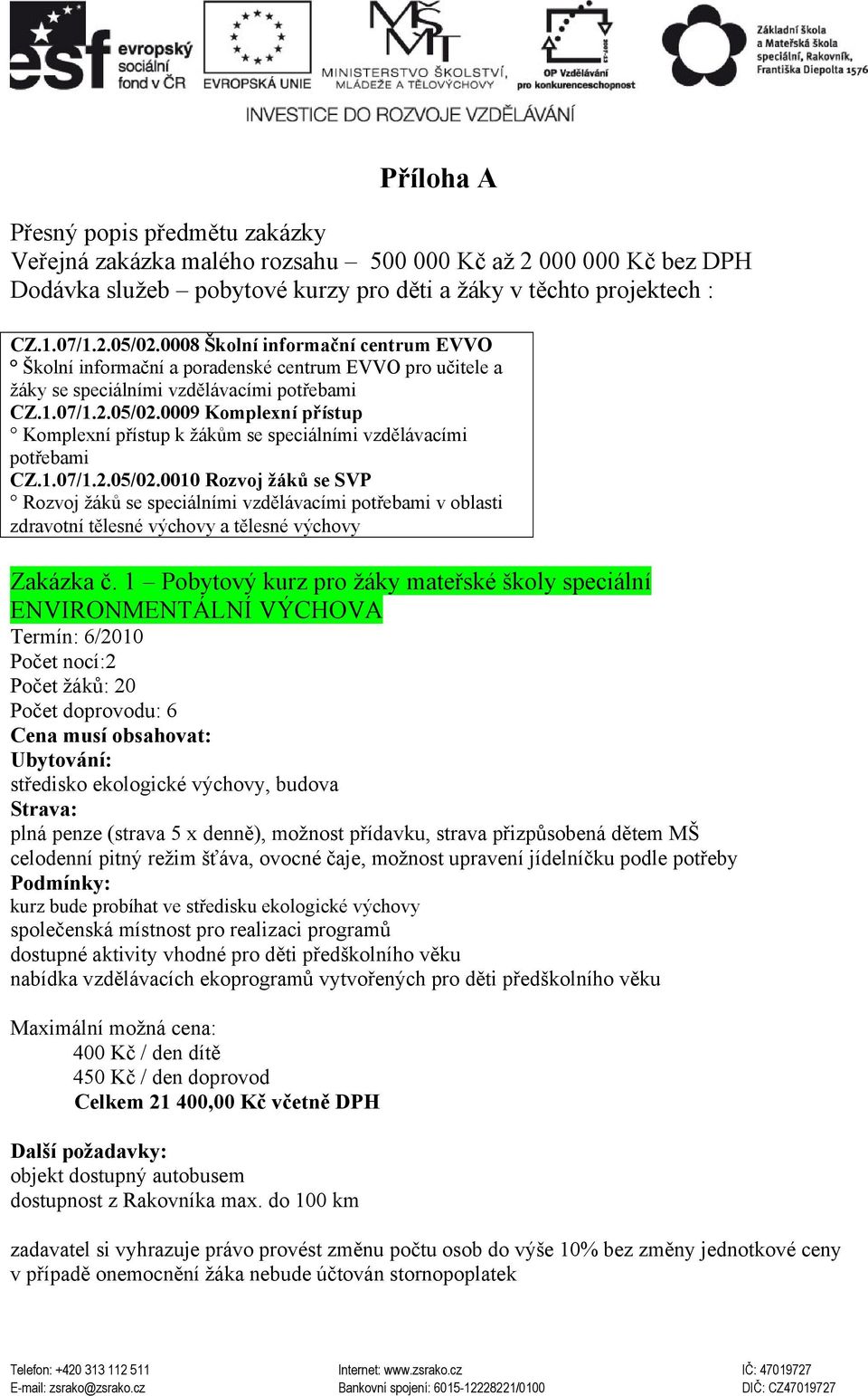 0009 Komplexní přístup Komplexní přístup k žákům se speciálními vzdělávacími potřebami CZ.1.07/1.2.05/02.