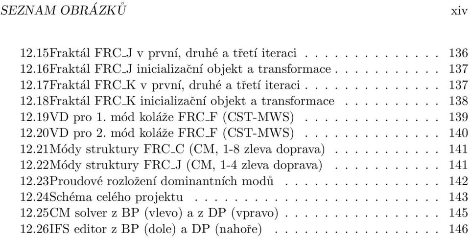 20VD pro 2. mód koláže FRC F (CST-MWS).............. 140 12.21Módy struktury FRC C (CM, 1-8 zleva doprava)........... 141 12.22Módy struktury FRC J (CM, 1-4 zleva doprava)........... 141 12.23Proudové rozložení dominantních modů.