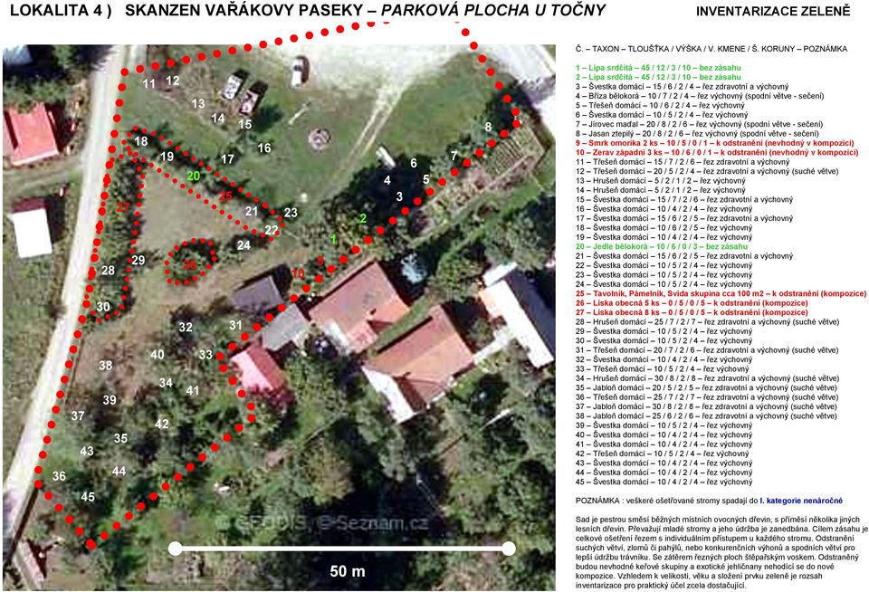 Švestka domácí 1 / 6 / 2 / 4 řez zdravotní a výchovný 4 Bříza bělokorá 10 / 7 / 2 / 4 řez výchovný (spodní větve - sečení) Třešeň domácí 10 / 6 / 2 / 4 řez výchovný 6 Švestka domácí 10 / / 2 / 4 řez