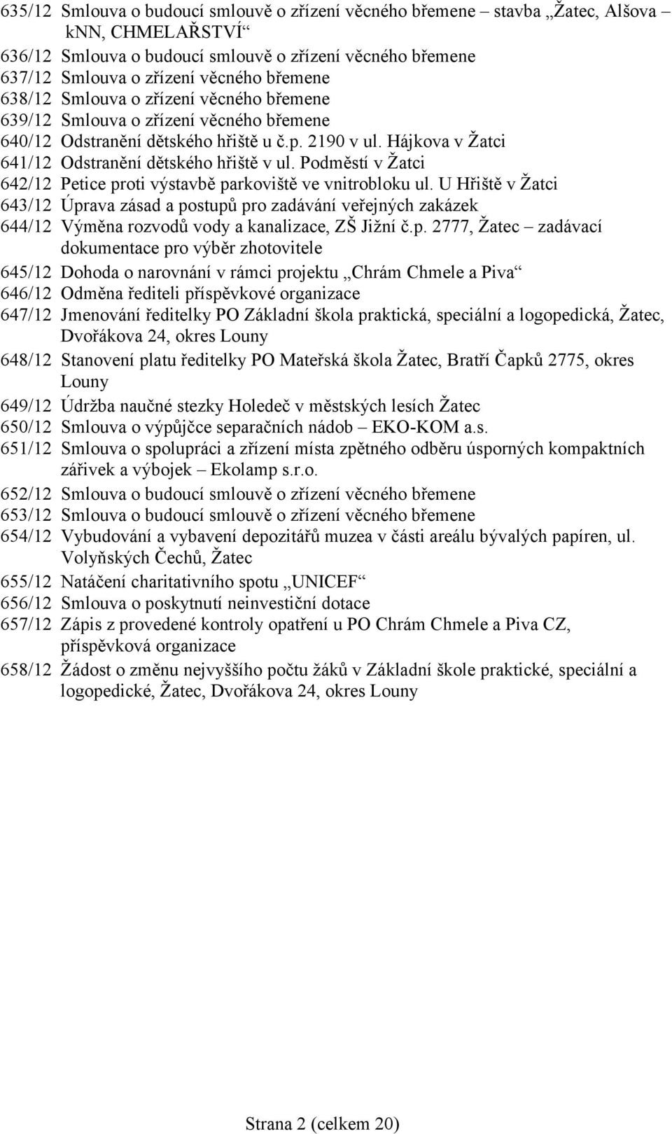 Podměstí v Žatci 642/12 Petice proti výstavbě parkoviště ve vnitrobloku ul.