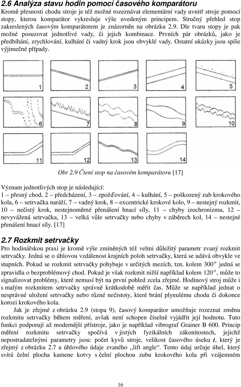 Prvních pár obrázků, jako je předbíhání, zrychlování, kulhání či vadný krok jsou obvyklé vady. Ostatní ukázky jsou spíše výjimečné případy. Obr 2.