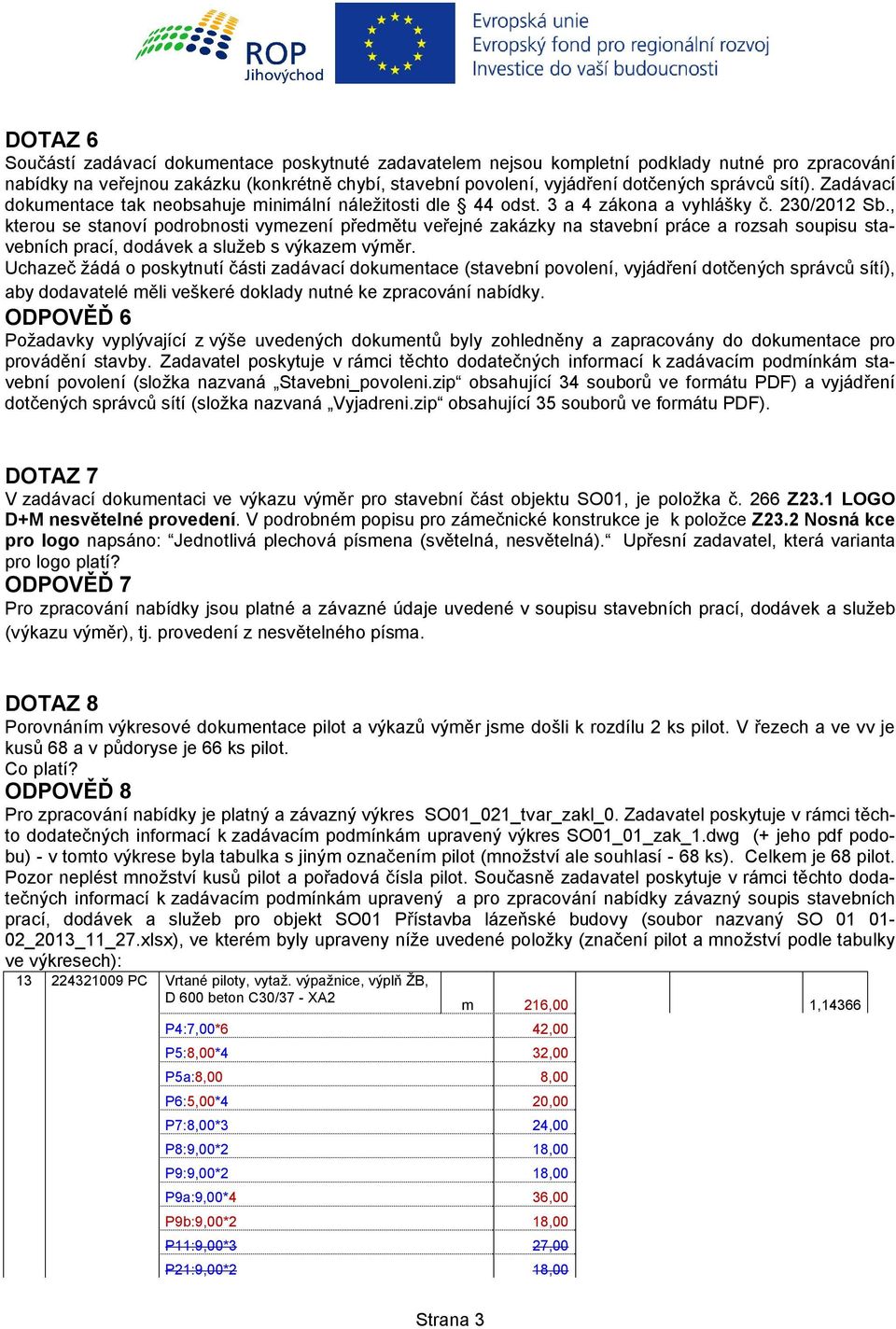 , kterou se stanoví podrobnosti vymezení předmětu veřejné zakázky na stavební práce a rozsah soupisu stavebních prací, dodávek a služeb s výkazem výměr.