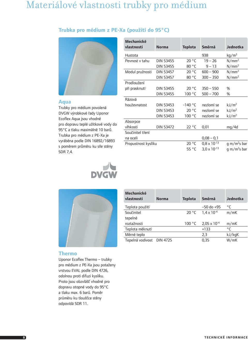 Hustota 938 kg/m 3 Pevnost v tahu DIN 53455 20 C 19 26 N/mm 2 DIN 53455 80 C 9 13 N/mm 2 Modul pružnosti DIN 53457 20 C 600 900 N/mm 2 DIN 53457 80 C 300 350 N/mm 2 Prodloužení při prasknutí DIN