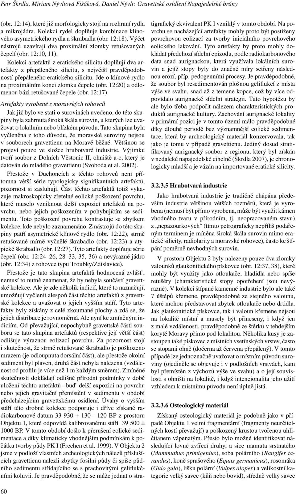 Kolekci artefaktů z eratického silicitu doplňují dva artefakty z přepáleného silicitu, s největší pravděpodobností přepáleného eratického silicitu.