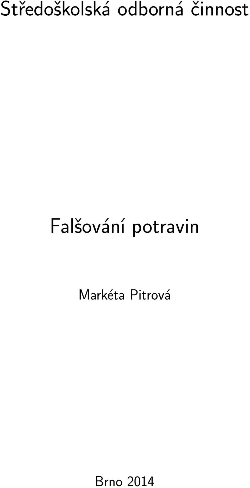 Falšování potravin