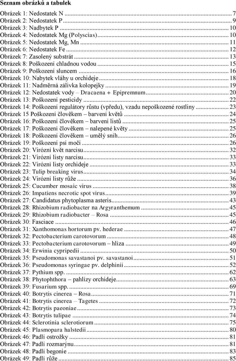 .. 18 Obrázek 11: Nadměrná zálivka kolopejky... 19 Obrázek 12: Nedostatek vody Dracaena + Epipremnum... 20 Obrázek 13: Poškození pesticidy.