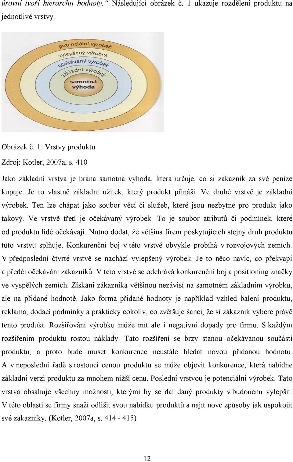 Ten lze chápat jako soubor věcí či služeb, které jsou nezbytné pro produkt jako takový. Ve vrstvě třetí je očekávaný výrobek. To je soubor atributů či podmínek, které od produktu lidé očekávají.