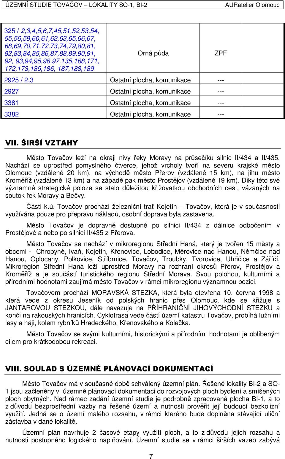 ŠIRŠÍ VZTAHY Město Tovačov leží na okraji nivy řeky Moravy na průsečíku silnic II/434 a II/435.