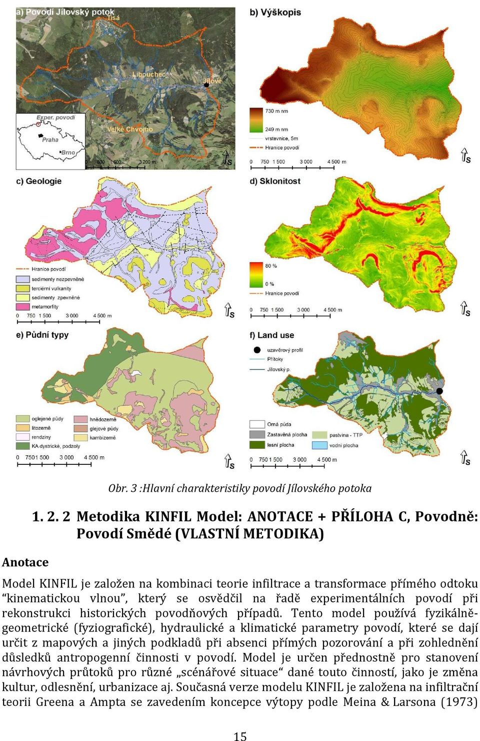 se osvědčil na řadě experimentálních povodí při rekonstrukci historických povodňových případů.